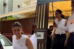 Deepika Padukone Looks Chic In White Tee And Black Pants, Gets Clicked Outside Yoga Class; Watch Video