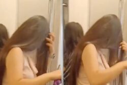 Viral Video Shows Woman Straightening Her Hair Inside Delhi Metro Using a Straightener