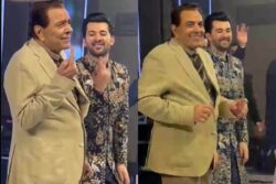 Dharmendra Grooves to Yamla Pagla Deewana With Karan Deol at His Sangeet; Watch Viral Video
