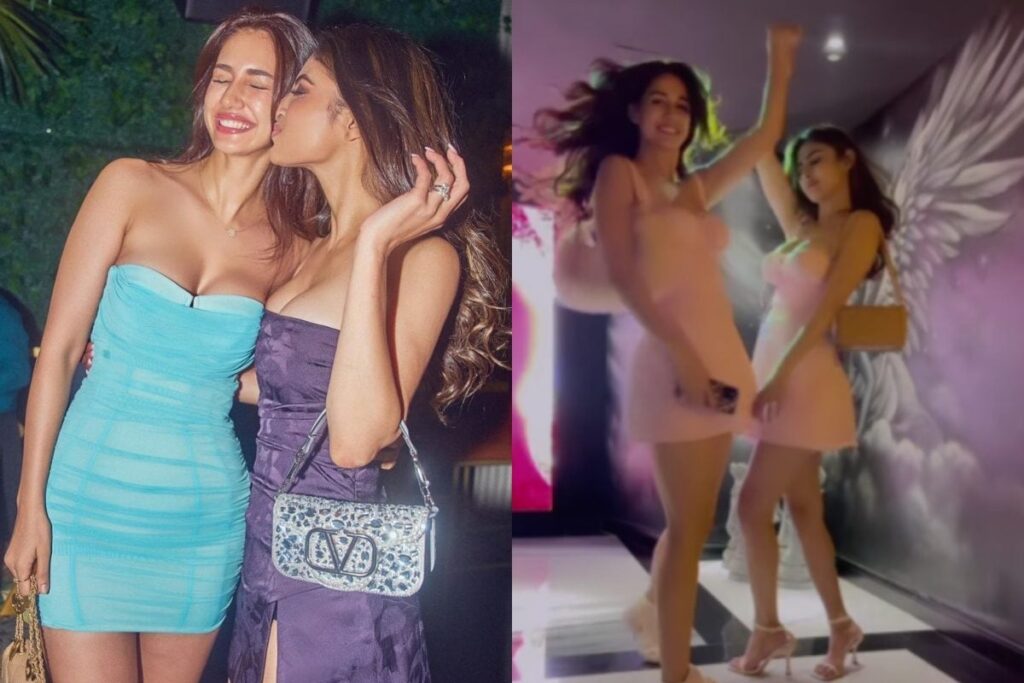 HOT! Disha Patani Gets Kiss From Mouni On Birthday, BFFs Twin In Plunging Dresses In Sexy Video