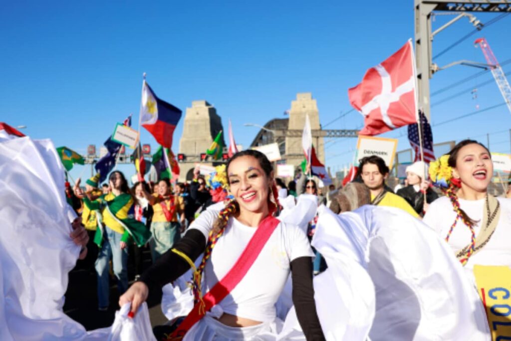 Thousands Cross Sydney Harbour Bridge Ahead of Women's World Cup