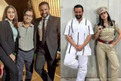 Sara Ali Khan Takes On Jailor Role As Dad Saif Ali Khan Plays Prisoner For Ad Shoot; See Photos
