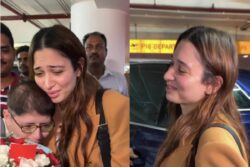 Tamannaah Bhatia Turns Emotional As Fan Reveals Tattoo of Actress' Face, Touches Her Feet; Watch