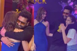 Vicky Kaushal, Kriti Sanon Hug At Zara Hatke Zara Bachke Bash; Fans Say 'Cast Them Together Already'