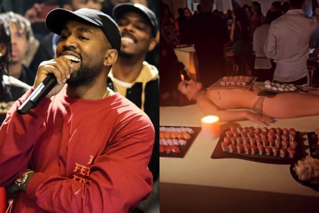Kanye West Slammed For Serving Sushi on Naked Women at His Birthday Bash, Video Goes Viral