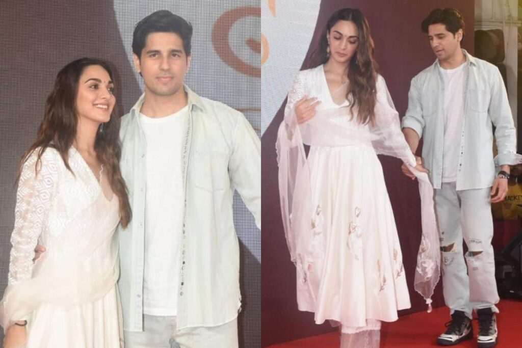 Kiara Advani, Sidharth Malhotra Hold Hands, Twin In White For SatyaPrem Ki Katha Screening; Photos
