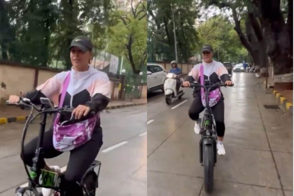 Neha Dhupia Takes To The Streets On Her Bicycle, Enjoys Mumbai Weather; Watch Video