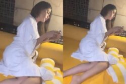 Sexy! Nikki Tamboli Slips Into a Bathrobe, Flaunts Her Toned Legs In Hot Photo; See Here