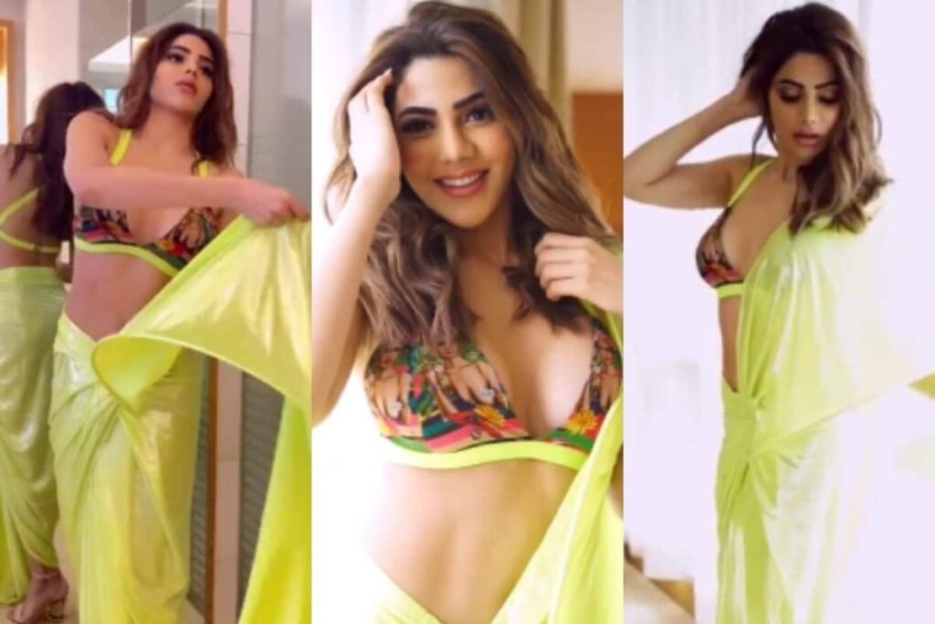 Sexy! Nikki Tamboli Raises The Heat In Sizzling Saree And Plunging Bralette, Hot Video Goes Viral; Watch