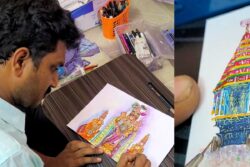 TN Artist Creates Miniature Paintings and His 1cm Chariot Drawing is Now All the Rage