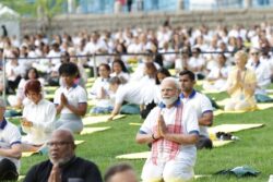 'Landmark day for India': Union Ministers, BJP CMs Hail PM Modi as He Leads Historic Yoga Session at UN