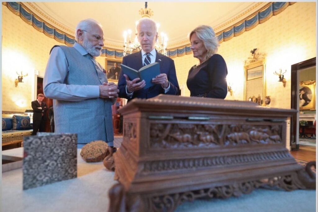 Sandalwood Box With 'Das Danam', Lab-grown 7.5-carat Green Diamond | PM Modi's Gifts to Biden, US First Lady
