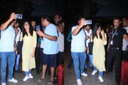 Rashmika Mandanna Brutally Mobbed at Mumbai Airport, Bodyguard Comes to Her Rescue; Watch