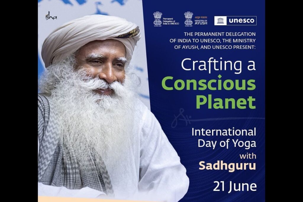 Sadhguru’s Special Address, Live Meditation at UNESCO Headquarters to Mark International Day of Yoga in France