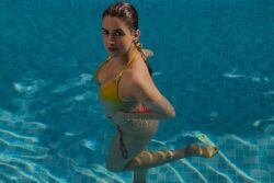 Hot! Sanya Malhotra Slips Into Sexy Yellow Bikini, Takes a Dip in the Swimming Pool; See Photos