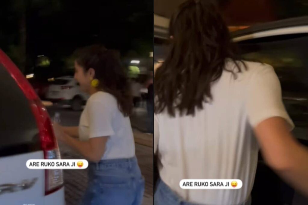 Sara Ali Khan Runs Away From Paparazzi, Closes Car Door on Them; Video Goes Viral