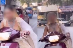 'Bewakoofiyan': Bride Rides Scooty Without Helmet, Delhi Police Responds