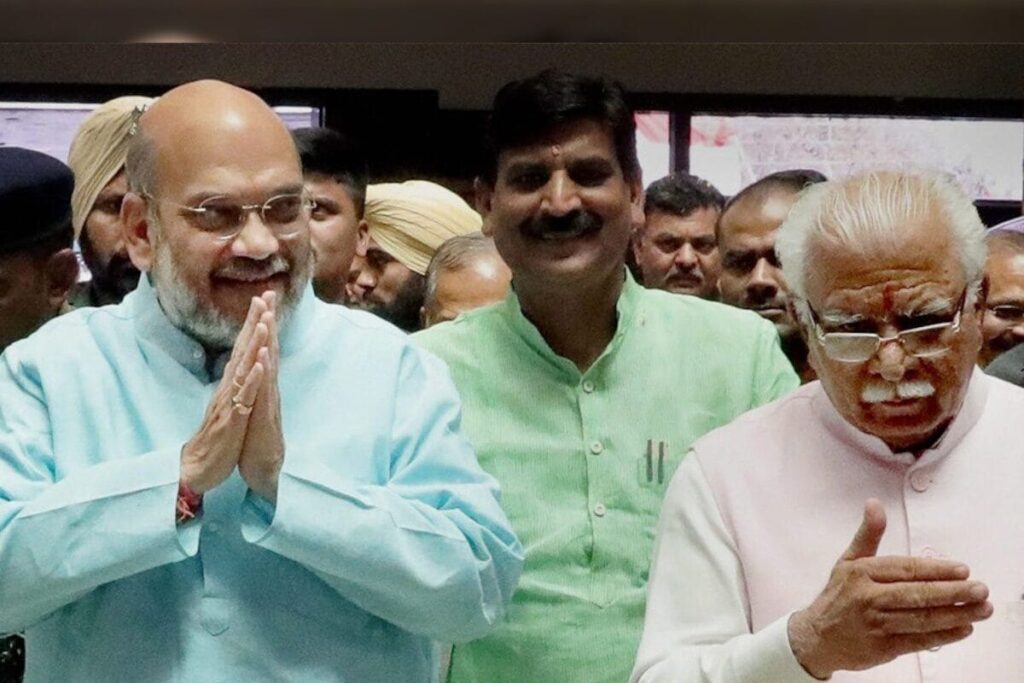 Amit Shah Meets Haryana CM Khattar in Delhi