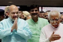 Amit Shah Meets Haryana CM Khattar in Delhi