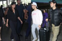 Agastya Nanda Walks Far Behind Suhana Khan, Archies Cast as They Return from Brazil; Watch Video