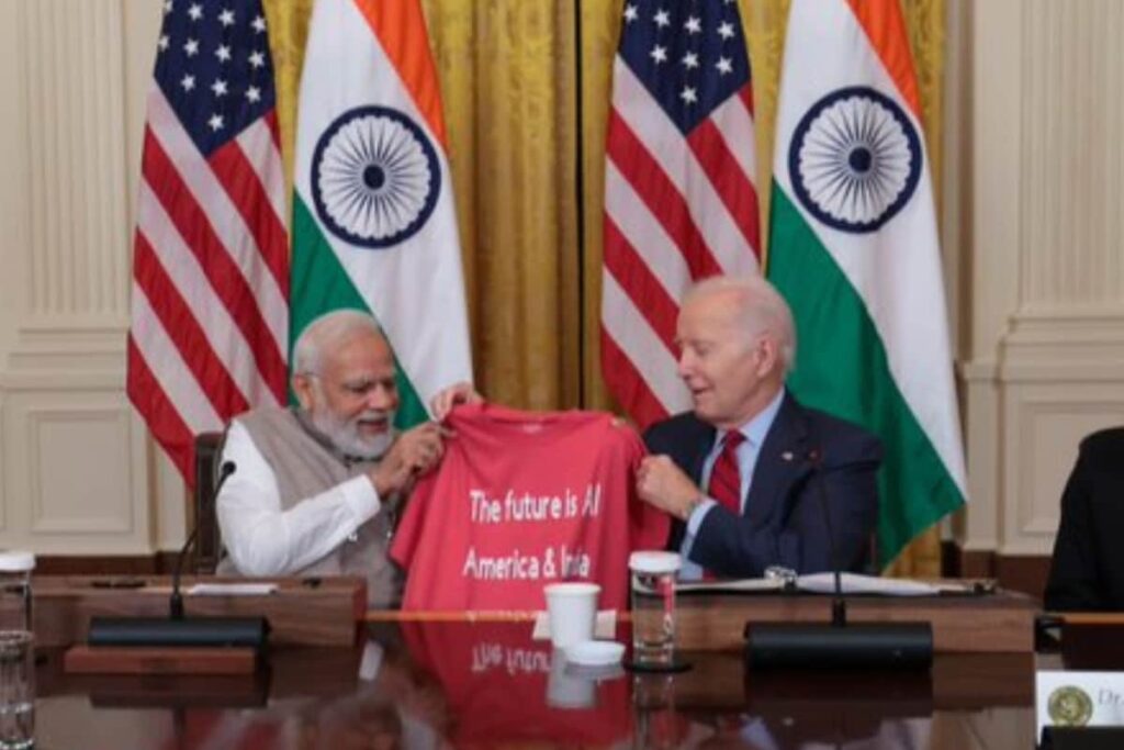 Biden Gifts PM Modi 'The Future is AI' T-Shirt, Echoing His Message Delivered in US Congress