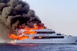 Three British Tourists Missing after Fire off the Egyptian Red Sea Coast