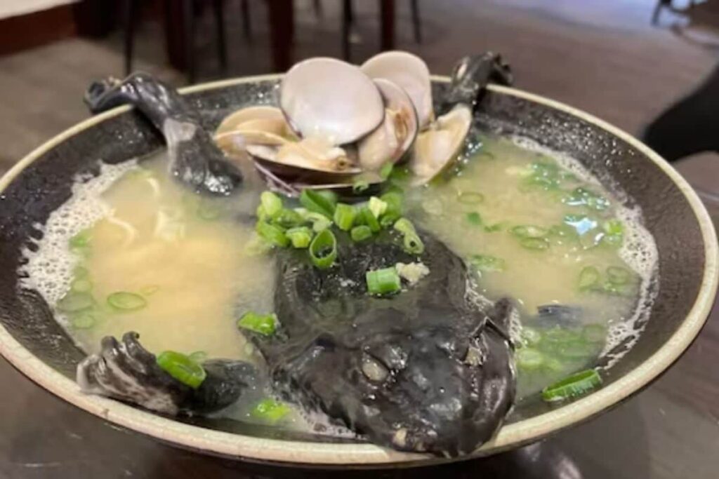 This Ramen Bowl With Whole Unskinned Frog Is Not At All Good