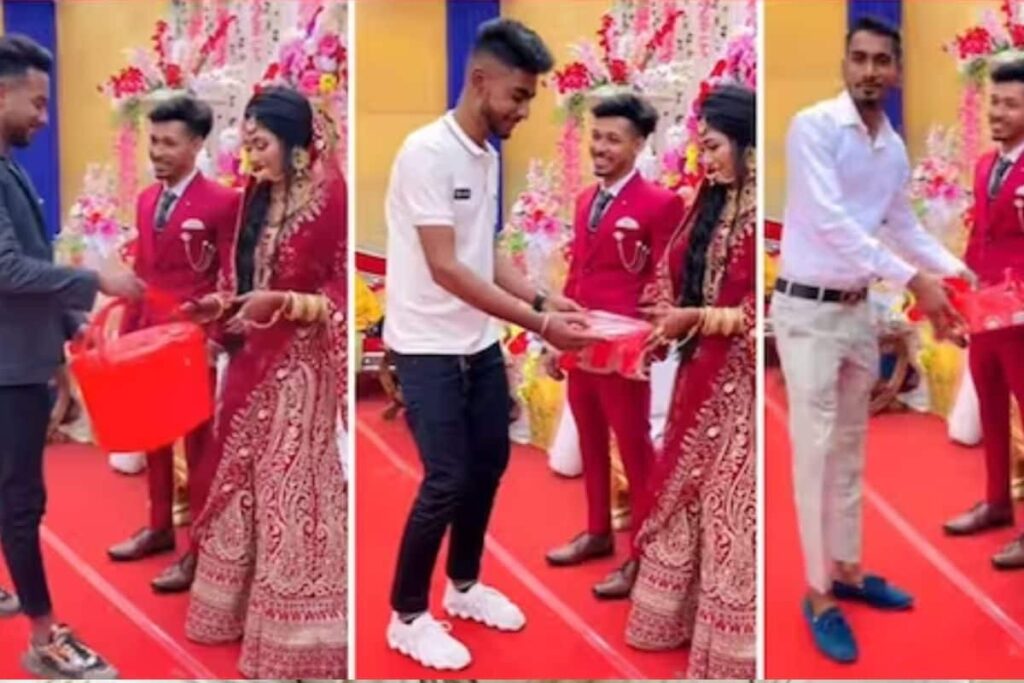 Watch: Bucket To Baby Feeding Bottle, Groom's Friends Gift Hilarious Items To Bride