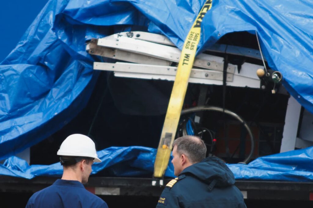 Titanic Submersible Wreck Brought Ashore in Recovery Operation in Canada | Photos