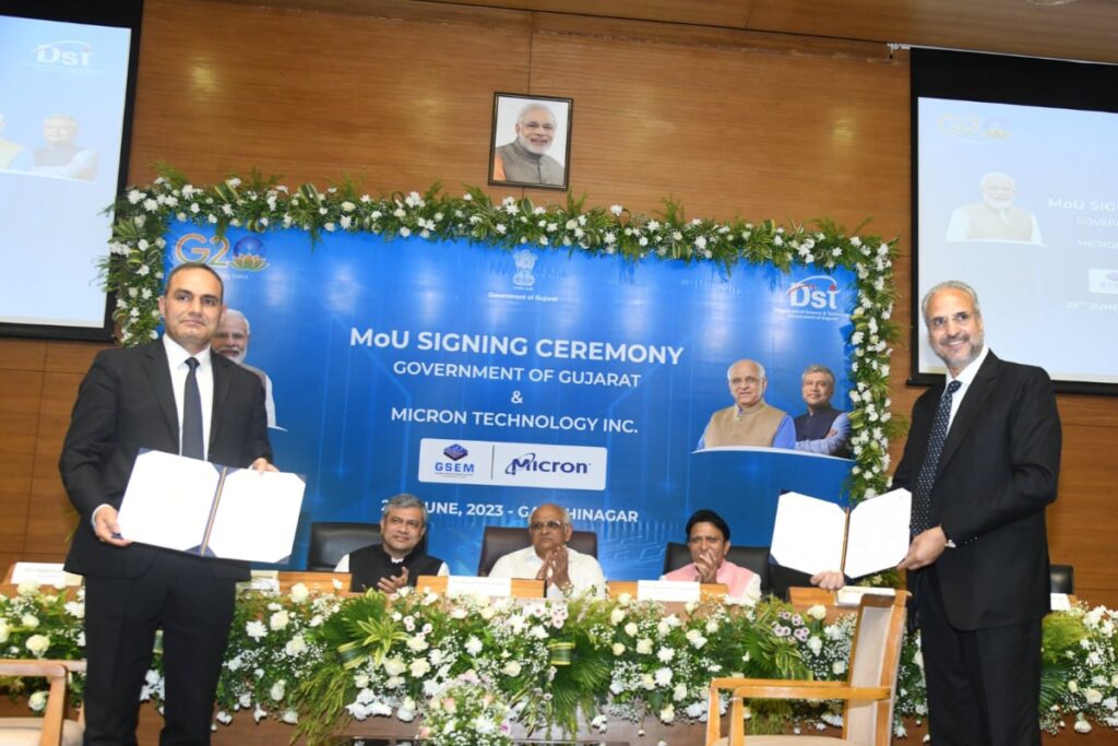 US Chipmaker Micron Signs MoU for First India Facility in Gujarat