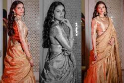 Aditi Rao Hydari Exudes Royalty and Elegance in a Gorgeous Golden Silk Lehenga; See Photos