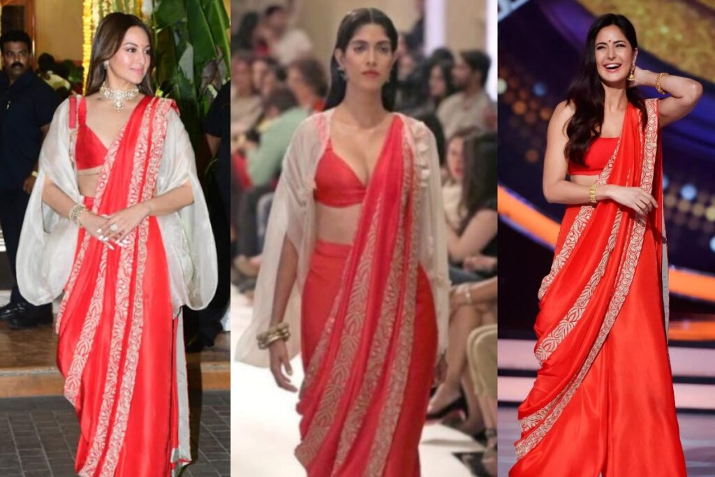 A Look at How Sonakshi Sinha and Katrina Kaif Totally Rocked THIS Breathtaking Anamika Khanna Palazzo-Saree Ensemble