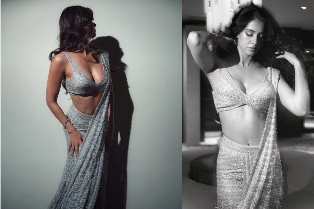 Disha Patani Looks Drop Dead Gorgeous in a Exquisite Silver Saree and Bralette Worth a Whopping 2.3 Lakhs