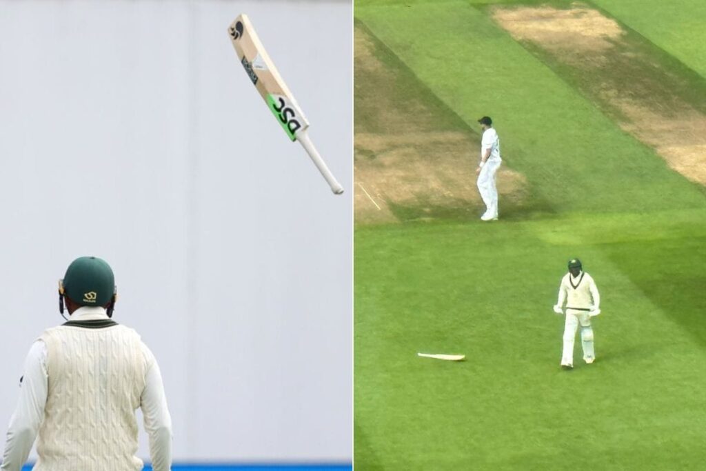 WATCH: Usman Khawaja Throws His Bat Up in the Air to Celebrate His First Test Hundred in England
