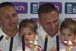 'Stop Swiping': Usman Khawaja's Daughter Steals The Show as She Scrolls Through a Journalist's Camera During Press Conference; Watch Video