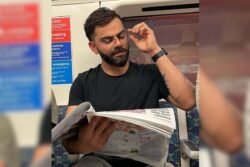 Virat Kohli Enjoys Tube Travel in London with a Newspaper - See Photo