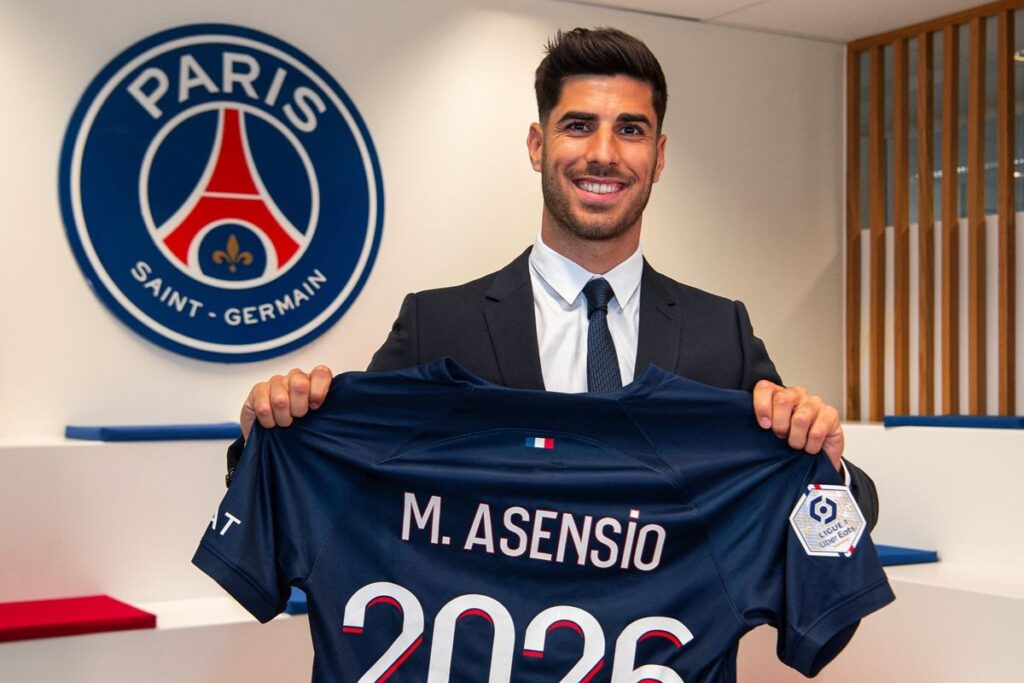 Paris Saint-Germain Sign Free Agent Marco Asensio on 3-year Deal