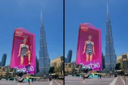 Larger-Than-Life Barbie 3D Display At Burj Khalifa Is Surreal, But There’s A Twist