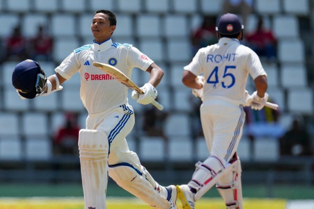 IND vs WI, 1st Test Day 2: Centurions Yashasvi Jaiswal, Rohit Sharma Put India on Top at Tea
