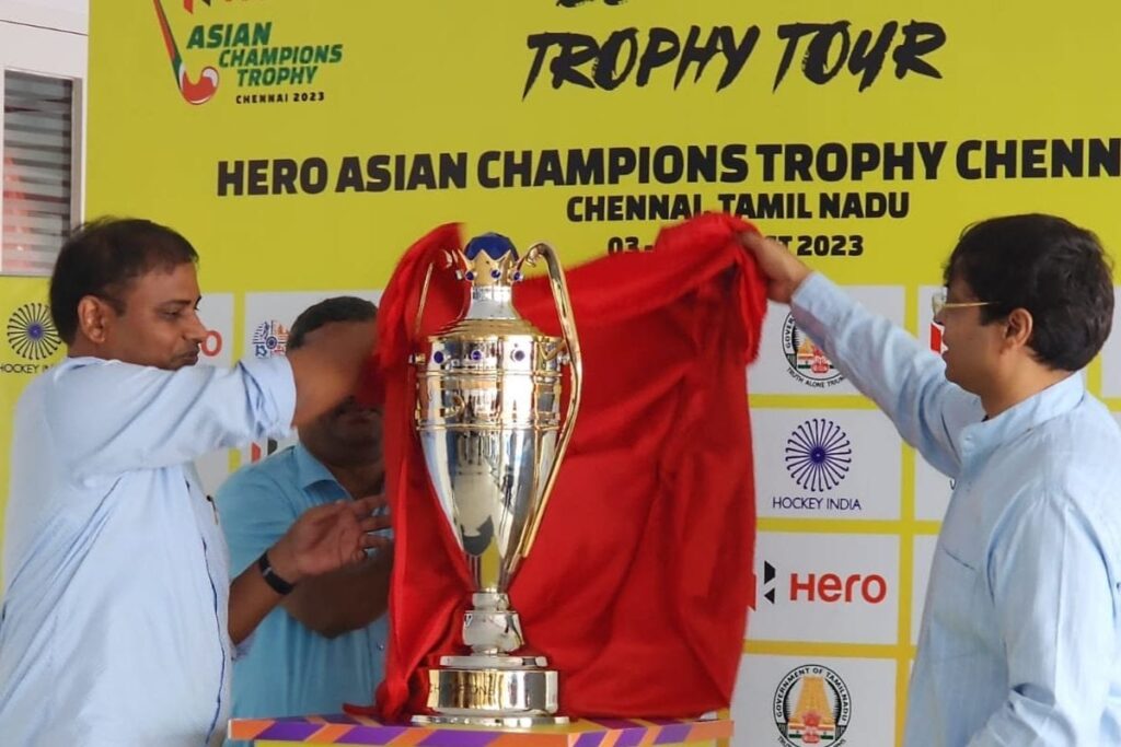 Asian Champions Trophy Chennai 2023: Pass the Ball Trophy Tour Reaches Kalinga Stadium