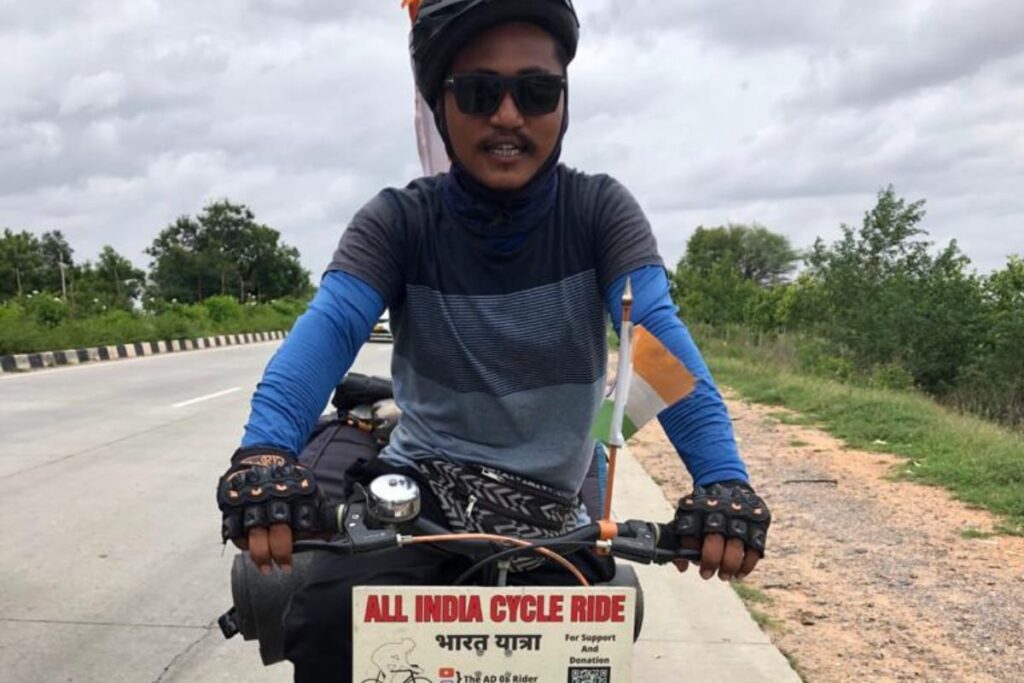 6 Months, 12 States: Bengal Man Cycles Through India to Spread Awareness on Racial Discrimination