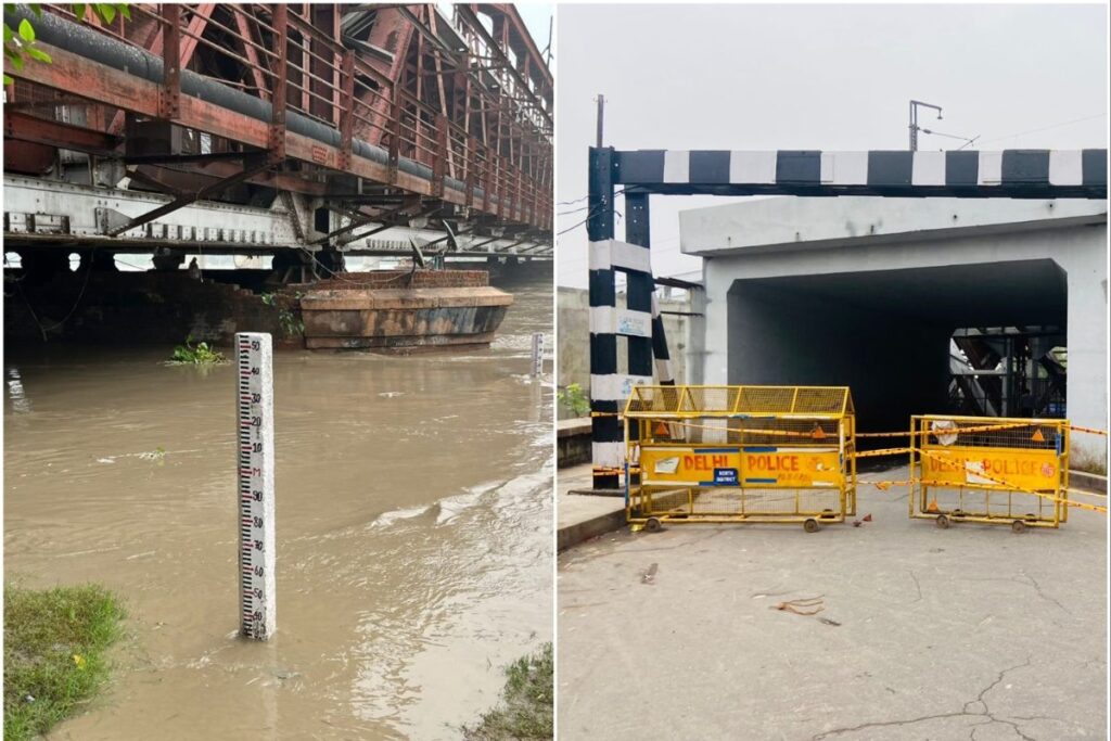 Delhi Yamuna Breaches Danger Mark, Evacuations On; Rail & Road Traffic on River Bridge Suspended