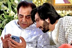 Dharmendra Shares Candid Pic With Ranveer Singh From The Sets Of Rocky Aur Rani Kii Prem Kahaani