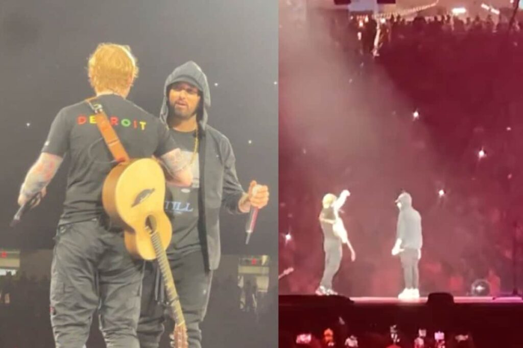 Ed Sheeran And Eminem Perform Lose Yourself At Ford Field In Detroit