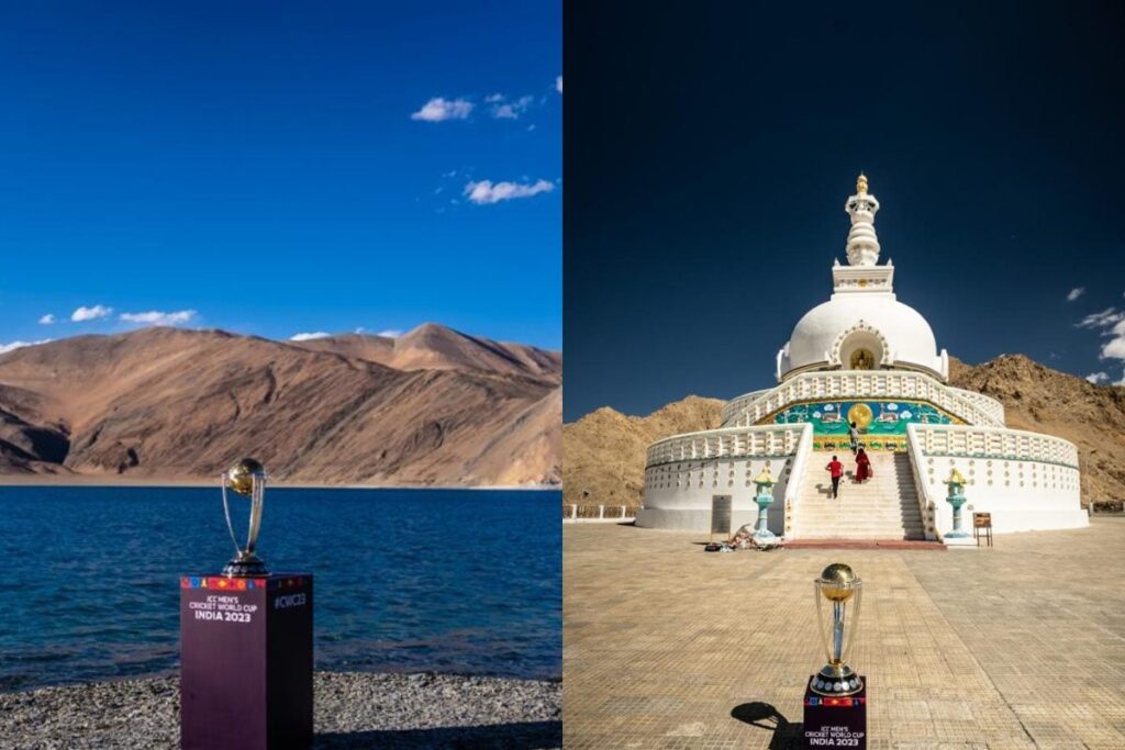 Jay Shah Shares Snaps as ICC Cricket World Cup 2023 Trophy Reaches Picturesque Pangong Lake in Leh