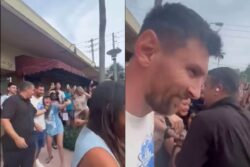 Craze For Lionel Messi is Unreal! Inter Miami Star Mobbed By Wild Fans Outside Adidas Store | WATCH