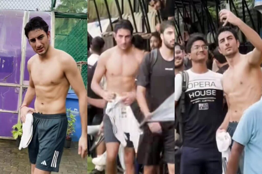 Ibrahim Ali Khan Leaves Fans Drooling as Walks Shirtless After a Football Match; Watch