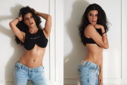 Hot! Jacqueline Fernandez Raises Temperature In Black Crop Top And Jeans, Flaunts Curves; See Photos