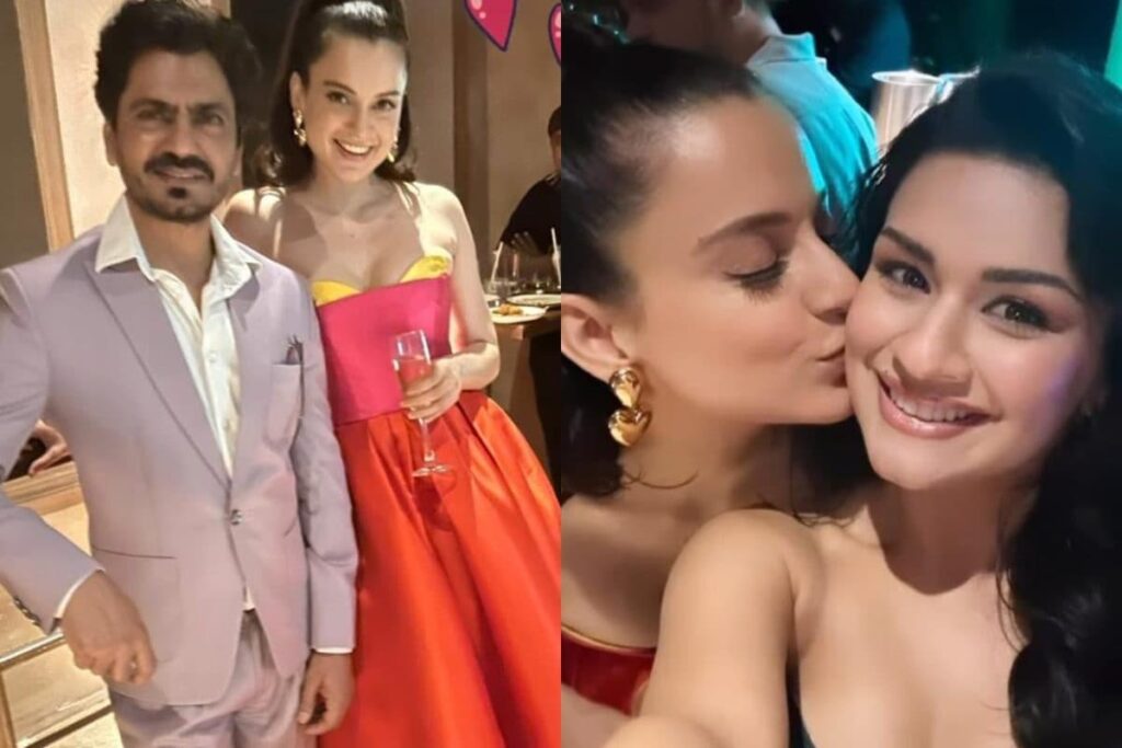 Kangana Ranaut Poses With Nawazuddin Siddiqui, Kisses Avneet Kaur At Tiku Weds Sheru Party; Photos
