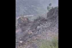 WATCH | Traffic Movement Disrupted As Massive Landslide Hits Budhal Mahore Road in J&K's Reasi